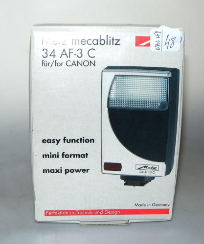 METZ SPEEDLIGHT 34 AF-3C FOR CANON NEW IN BOX DISCOUNT !