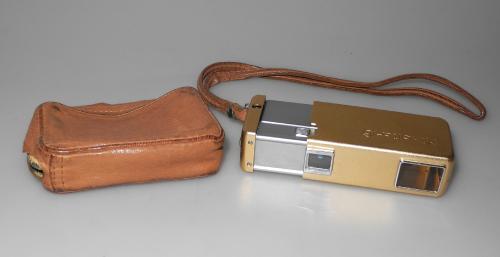 MINOLTA-16 GOLD WITH 25/3.5 ROKKOR, BAG, STRAP, IN VERY GOOD CONDITION
