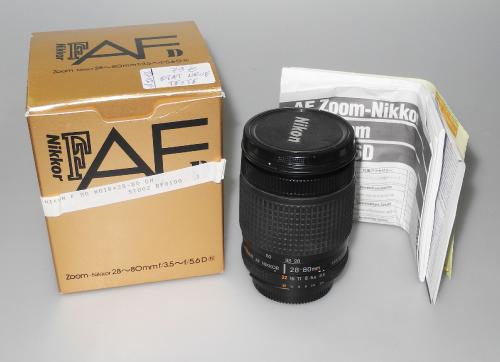 NIKON 28-80mm 3.5-5.6 AFD WITH INSTRUCTIONS, PAPERS, MINT IN BOX