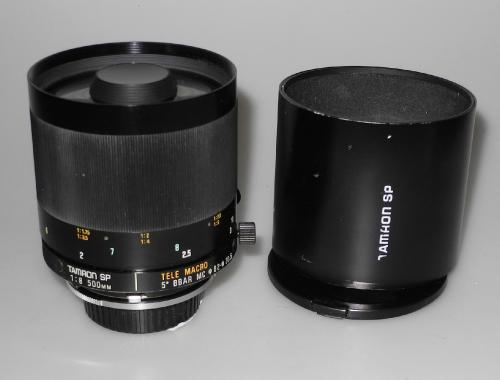 NIKON 500mm 8 TELE MACRO TAMRON SP WITH LENS HOOD, IN GOOD CONDITION