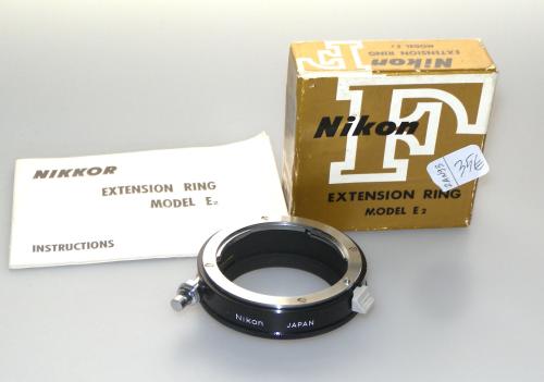 NIKON EXTENSION RING MODEL E2 WITH INSTRUCTIONS IN ENGLISH AND BOX MINT