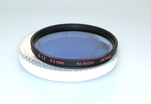 NIKON BLUE FILTER B12 52mm WITH PLASTIC BOX