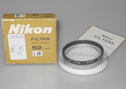 NIKON FILTER L39 52mm WITH INSTRUCTIONS, BOXES, IN VERY GOOD CONDITION