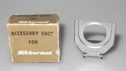 NIKON ACCESSORY SHOE FOR NIKKORMAT WITH BOX, IN GOOD CONDITION
