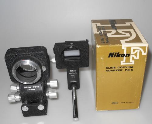 NIKON BELLOWS PB-5 WITH SLIDE COPYING ADAPTER PS-5 WITH BOX, MINT