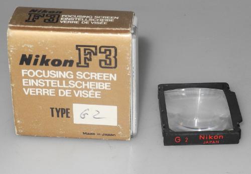 NIKON FOCUSING SCREEN G2 FOR F3, BOXES, IN GOOD CONDITION