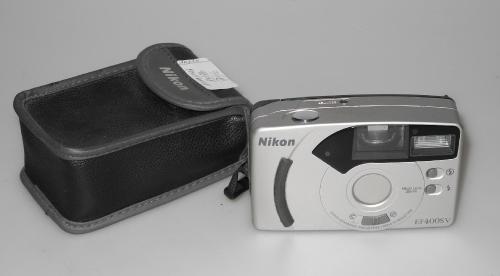 NIKON EF400SV WITH 28mm, STRAP, BAG, IN GOOD CONDITION