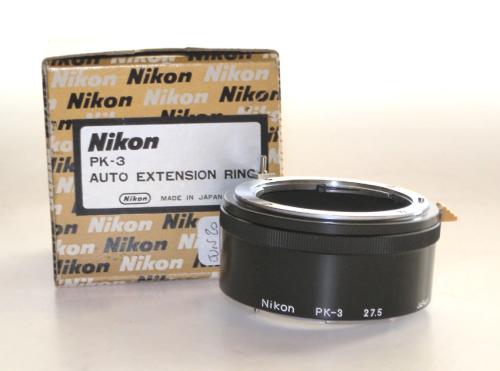 NIKON PK-3 AUTO EXTENSION RING MINT IN BOX !