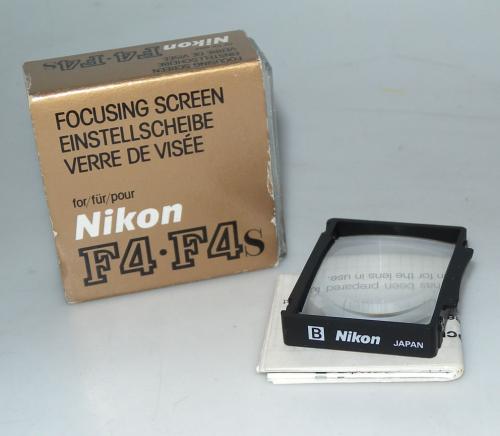 NIKON FOCUSING SCREEN B FOR F4 F4S WITH BOX IN GOOD CONDITION