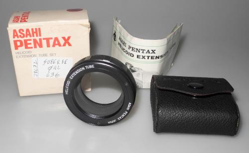 PENTAX HELICOID EXTENSION TUBE SET, 42 SCREW MOUNT, INSTRUCTIONS, BAG, BOX, MINT