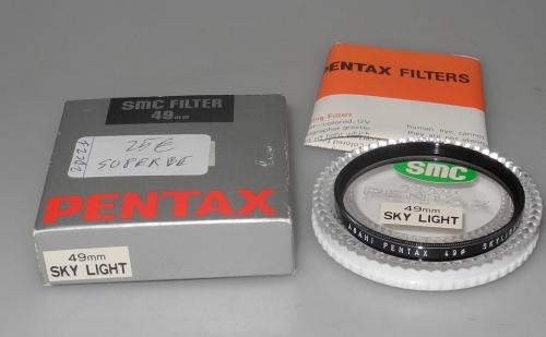PENTAX FILTER 49mm SKYLIGHT, INSTRUCTIONS, BOXES, MINT