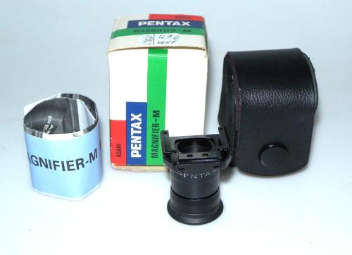 PENTAX MAGNIFIER-M FOR MX, ME, ME-SUPER WITH INSTRUCTIONS AND BAG NEW IN BOX