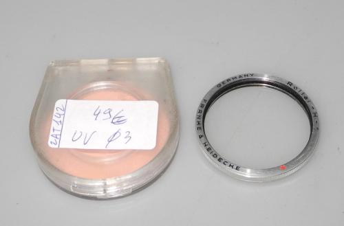 ROLLEIFLEX UV FILTER H-1 BAYONET III WITH PLASTIC BOX