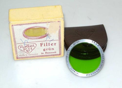 ROLLEIFLEX GREEN FILTER BAIONNETTE 1 28,5 WITH BAG AND CASE