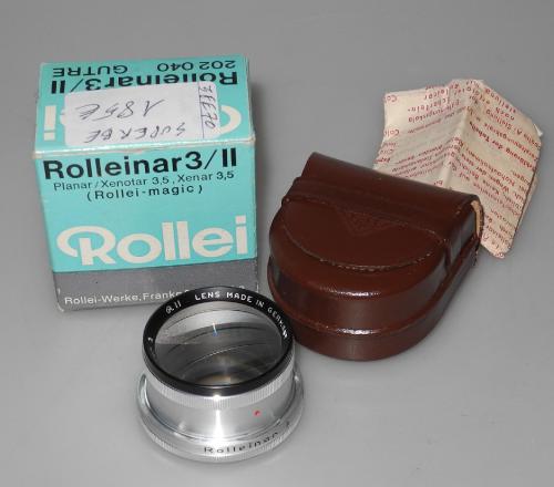 ROLLEIFLEX ROLLEINAR 3 BAYONET II WITH BAG, INSTRUCTIONS, BOX, MINT