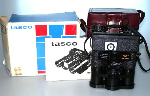 TASCO BINOCULARS 7800 7x20 WITH STRAP, INSTRUCTIONS, CASE MINT IN BOX