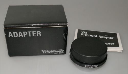 VOIGTLANDER ADAPTER RING SC FOR LENSES NIKON AND CONTAX ON SONY E CAMERA, INSTRUCTIONS, NEW IN BOX