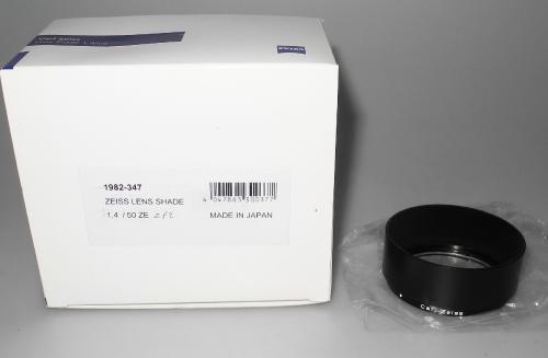 CARL ZEISS LENS SHADE 50/1.4 FOR ZE/ZF2 NEW IN BOX