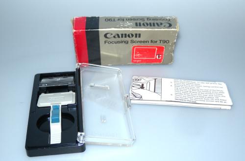 CANON FOCUSING SCREEN MODEL T STYGMO.FOR T90 WITH INSTRUCTIONS AND BOX MINT