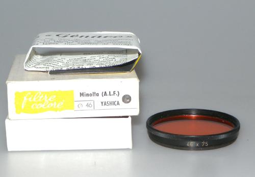 GENACO ORANGE FILTER DIAM.46 FOR MINOLTA YASHICA WITH INSTRUCTIONS AND BOX