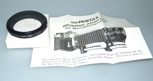 PENTAX REVERSE ADAPTER 42 WITH INSTRUCTIONS AND BOX