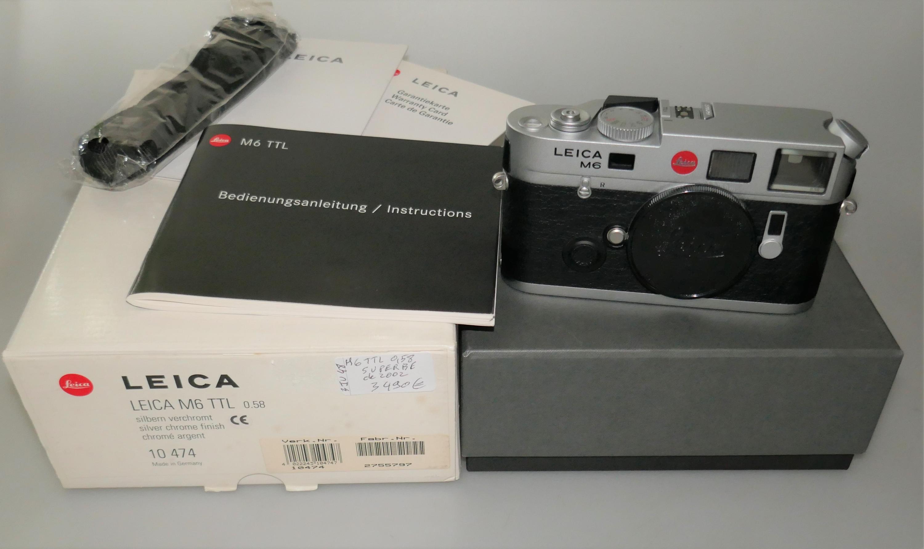 ライカM6 TTL 0.58 クローム 生産No 2681693 - カメラ