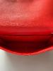 Chanel sac classique simple rabat en cuir verni rouge matelassé, bandoulière, Dustbag, très bel état