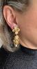 Christian Dior Germany pendants d'oreilles en métal doré, perles et cristaux, vintage 1980, superbes