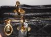 Christian Dior sac Lady Dior en cuir cannage matelassé noir, Dustbag, très bel état