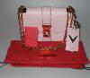 Valentino Garavani sac Rockstud en cuir rose dragée, bandoulière chaine, Dustbag, superbe