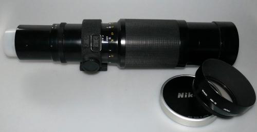 NIKON 200-600mm 9.5 ZOOM-NIKKOR NON AI, PARE-SOLEIL HN-10, BON ETAT