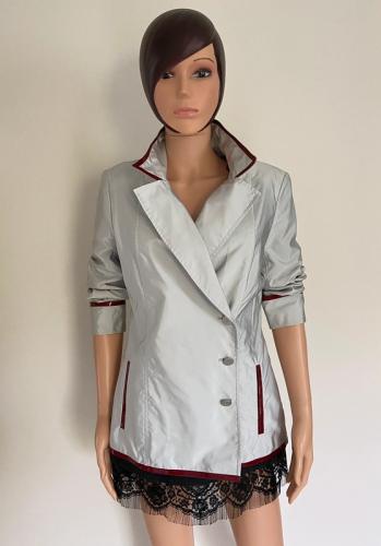 Chanel veste imperméable grise, collection 2000, T.38, bel état