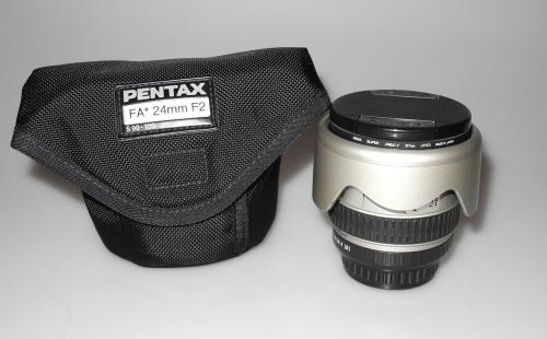 PENTAX 24mm 2 FA SMC IF AL + PARE-SOLEIL, FILTRE ET SAC REVISE TRES BEL ETAT